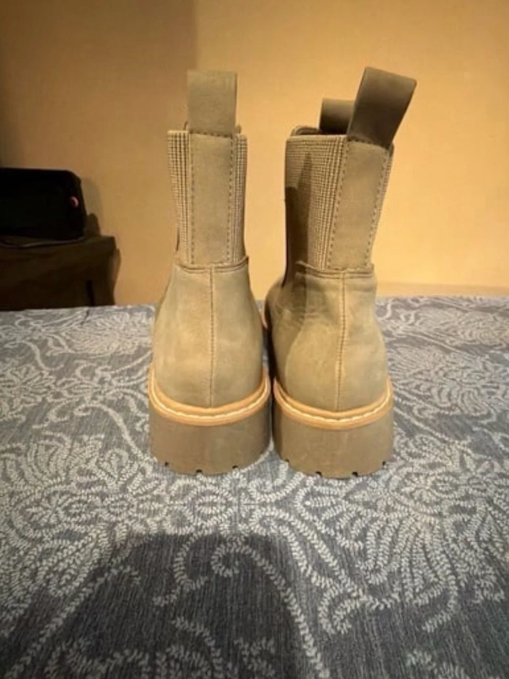 Dolce Vita Taupe Chelsea Lug Ankle Boots